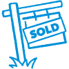 sold sign icon