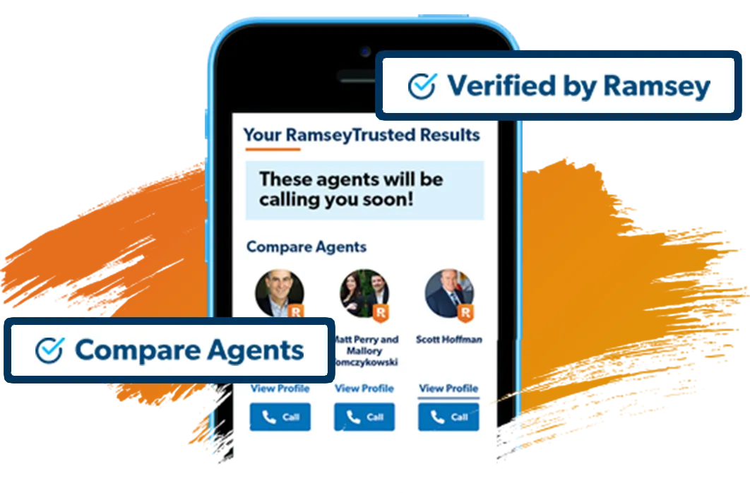 RamseyTrusted Real Estate Agent results page on a cell phone