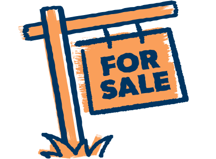 For Sale sign illustration