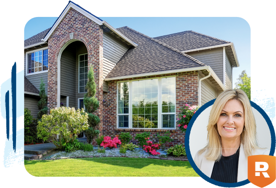 real estate agent with ramseytrusted logo and a house