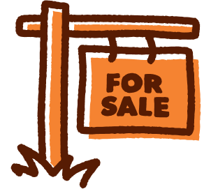 For Sale sign illustration
