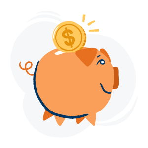 Illustration of piggy bank