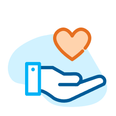 Icon of Customer Service hand