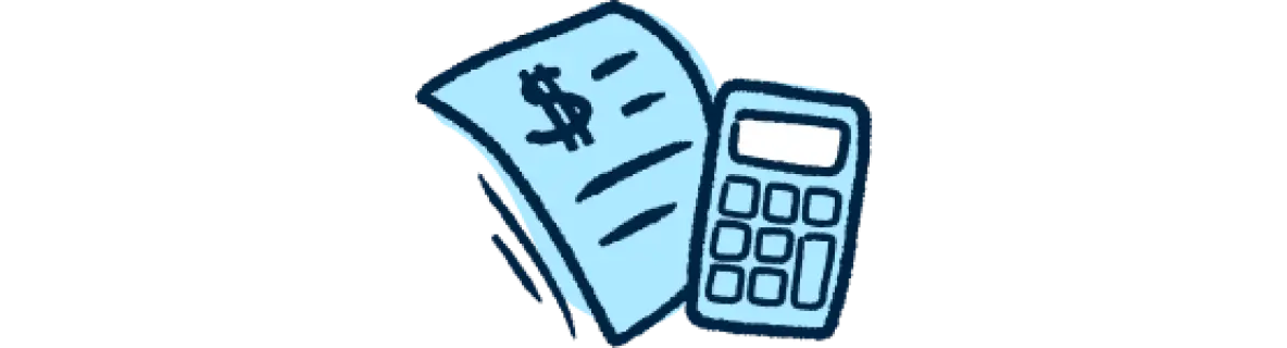 Calculator and document illustration