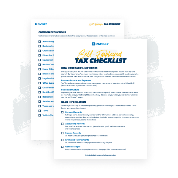 Self-Employed Tax Checklist