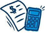 icon of mortgage paperwork and calculator