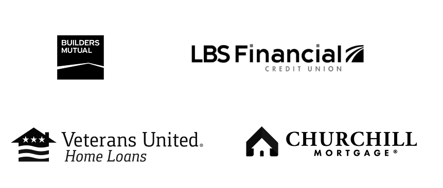 Veterans United Home Loans, Builders Mutual, LBS Financial Credit Union, Churchill Mortage