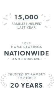 15,000 Families Helped Last Year | 125K Home Closings Nationwide and Counting | Trusted by Ramsey for Over 20 Years