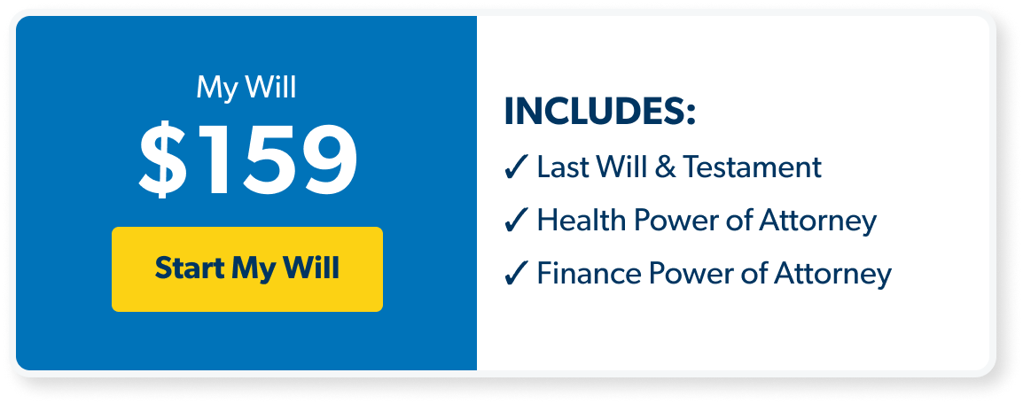 Purchase your will package for 159 dollars