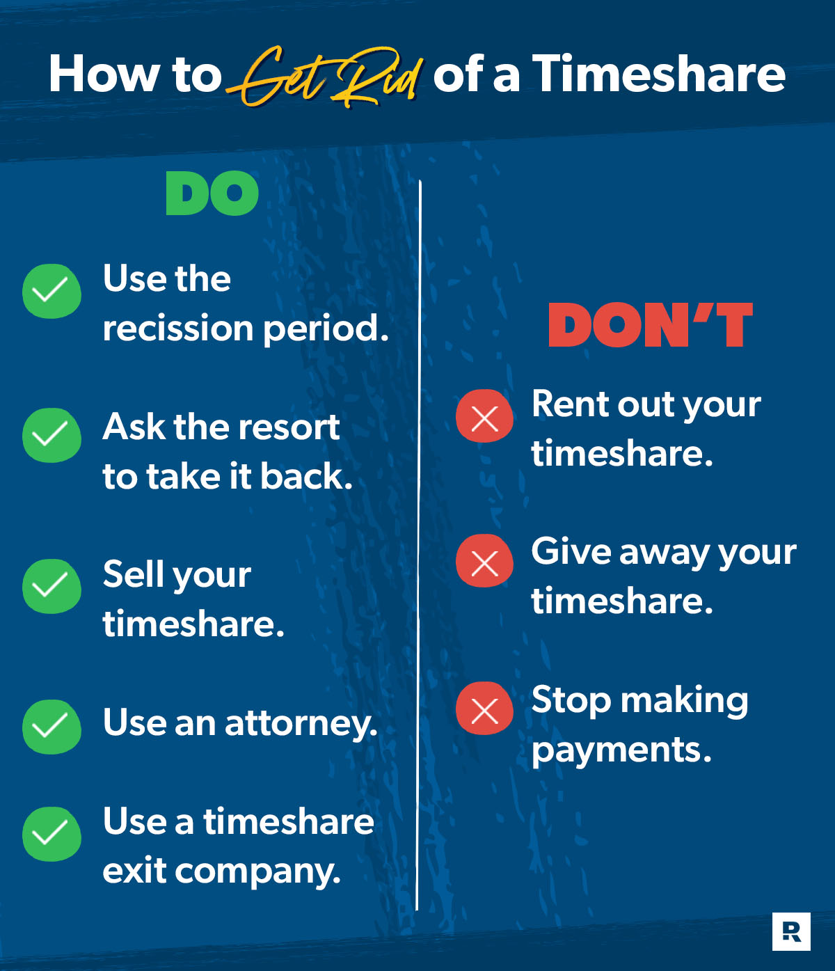 How to get rid of timeshare