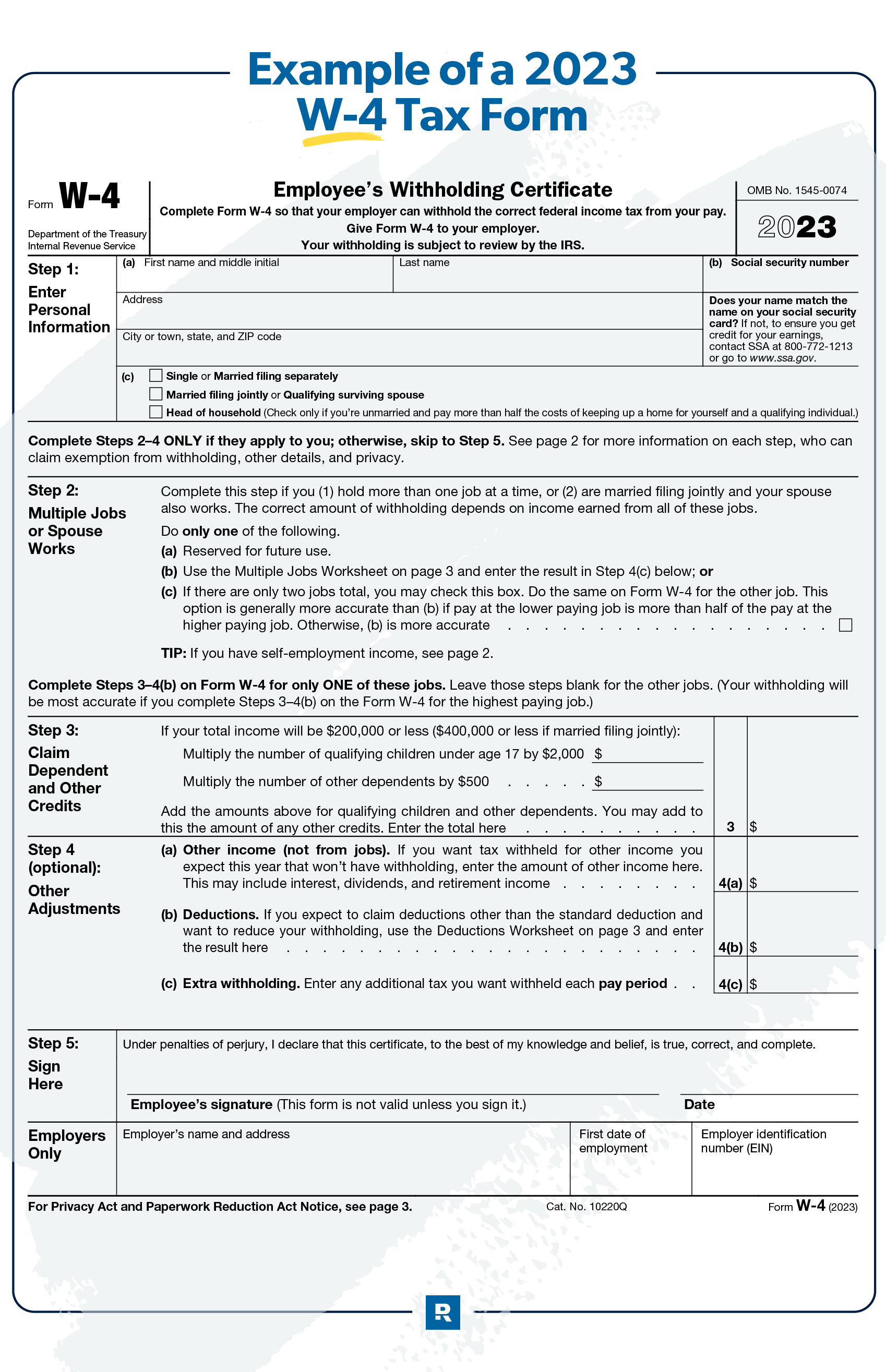 How To Fill Out The W 4 Form Pocketsense Vrogue co