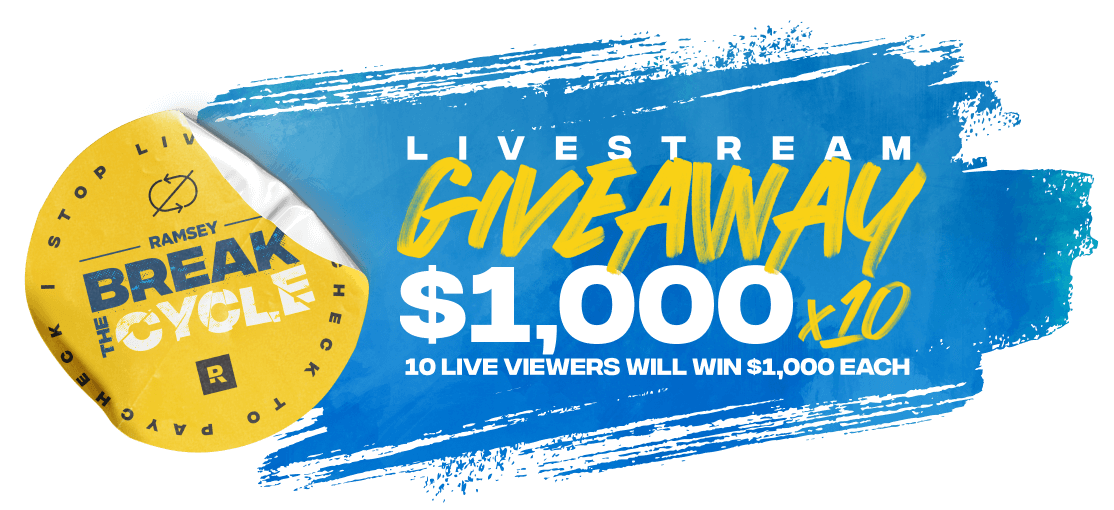 Livestream Giveaway. $1,000 x10. 10 live viewers will win $1,000 each.