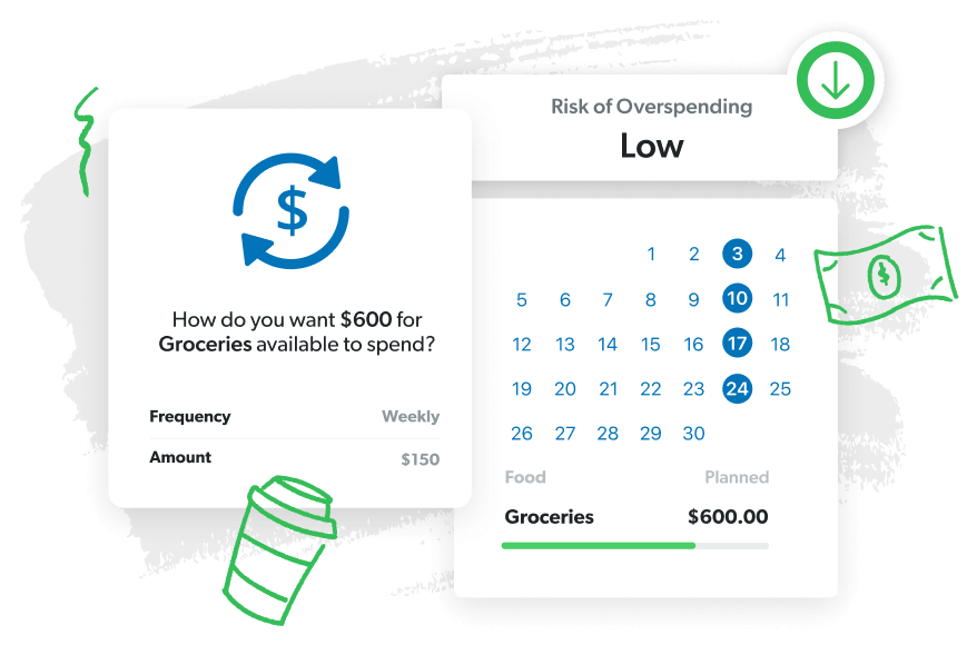 Example of setting up planning your spending with the paycheck planning feature in an EveryDollar budget