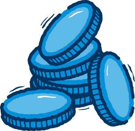 Stacked coin icon