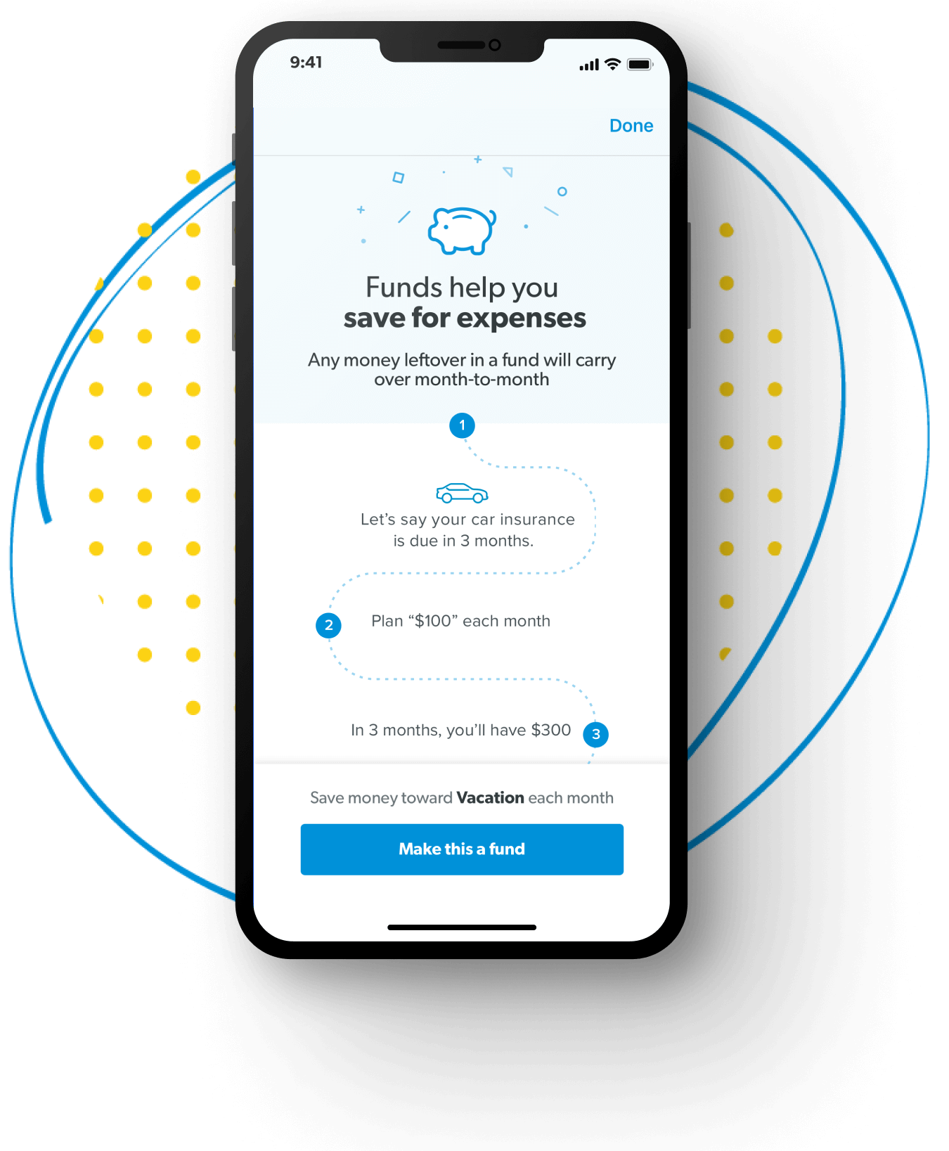 EveryDollar budgeting app funds screen