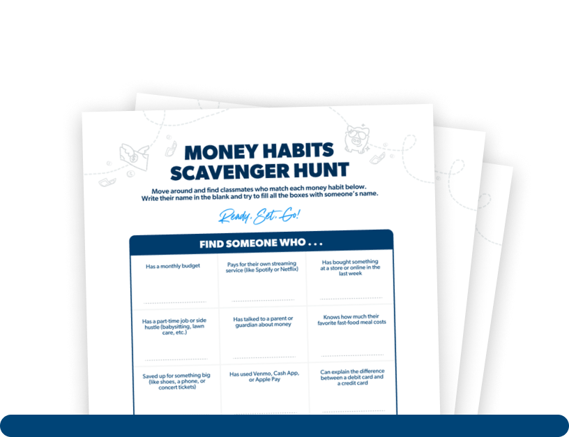 Money Habits Scavenger Hunt Activity