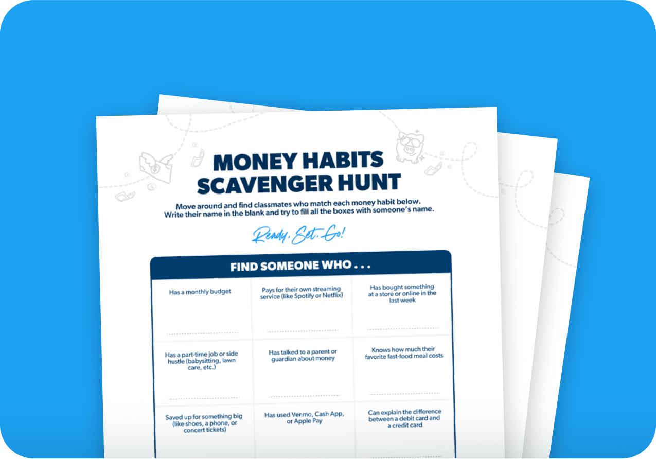 Money Habits Scavenger Hunt Activity