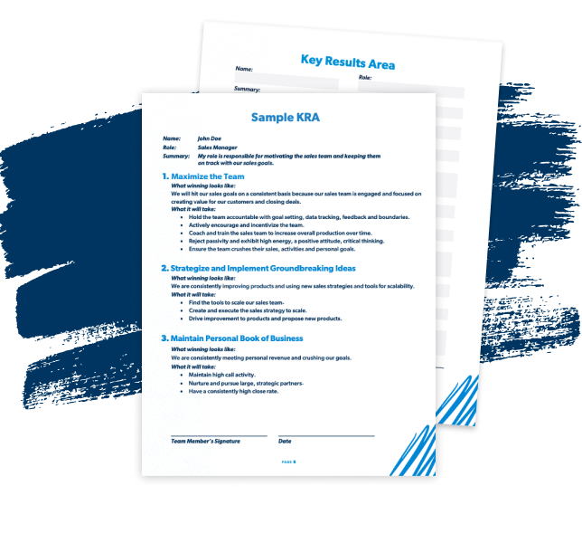 Key Results Area Worksheet Image