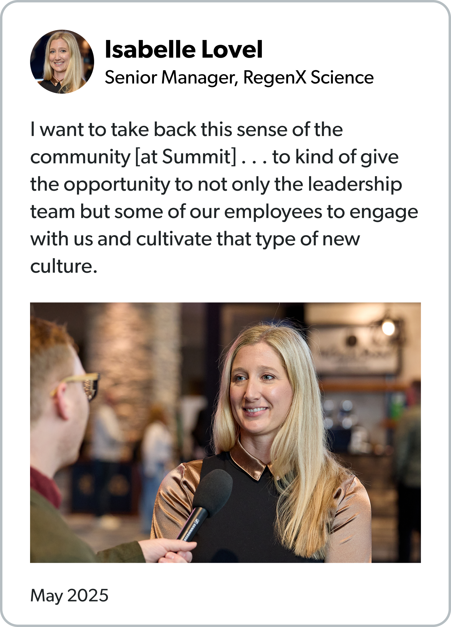 Steven Watson Quality Performance Data Science Manager, Lockheed Martin. So much applies no matter whether you’re a CEO, mid-level manager, big company, small company—we’re all leaders. We’re all trying to figure things out. So much applicability this week. So many things I can take back to my team. April 2024