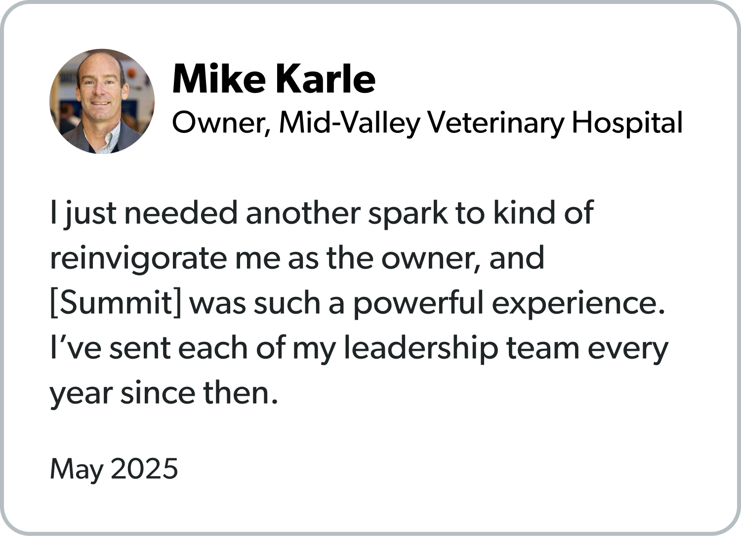 Darran Campbell Member, BWI Sanitation. Had I not started this in 2018 and got a little bit of a foundation down before COVID hit, we probably wouldn’t even be in existence. But because of that we were able to go through COVID with record numbers and not missing staff. We did not have staffing issues. And still don’t. April 2024