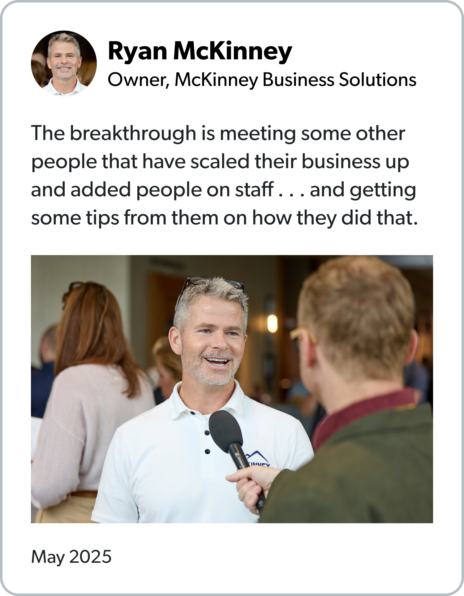 Kindal Cook Owner, Ingenuity Builders LLC. It was a very exciting first Summit for me last year. It came at the perfect time in my life. April 2024