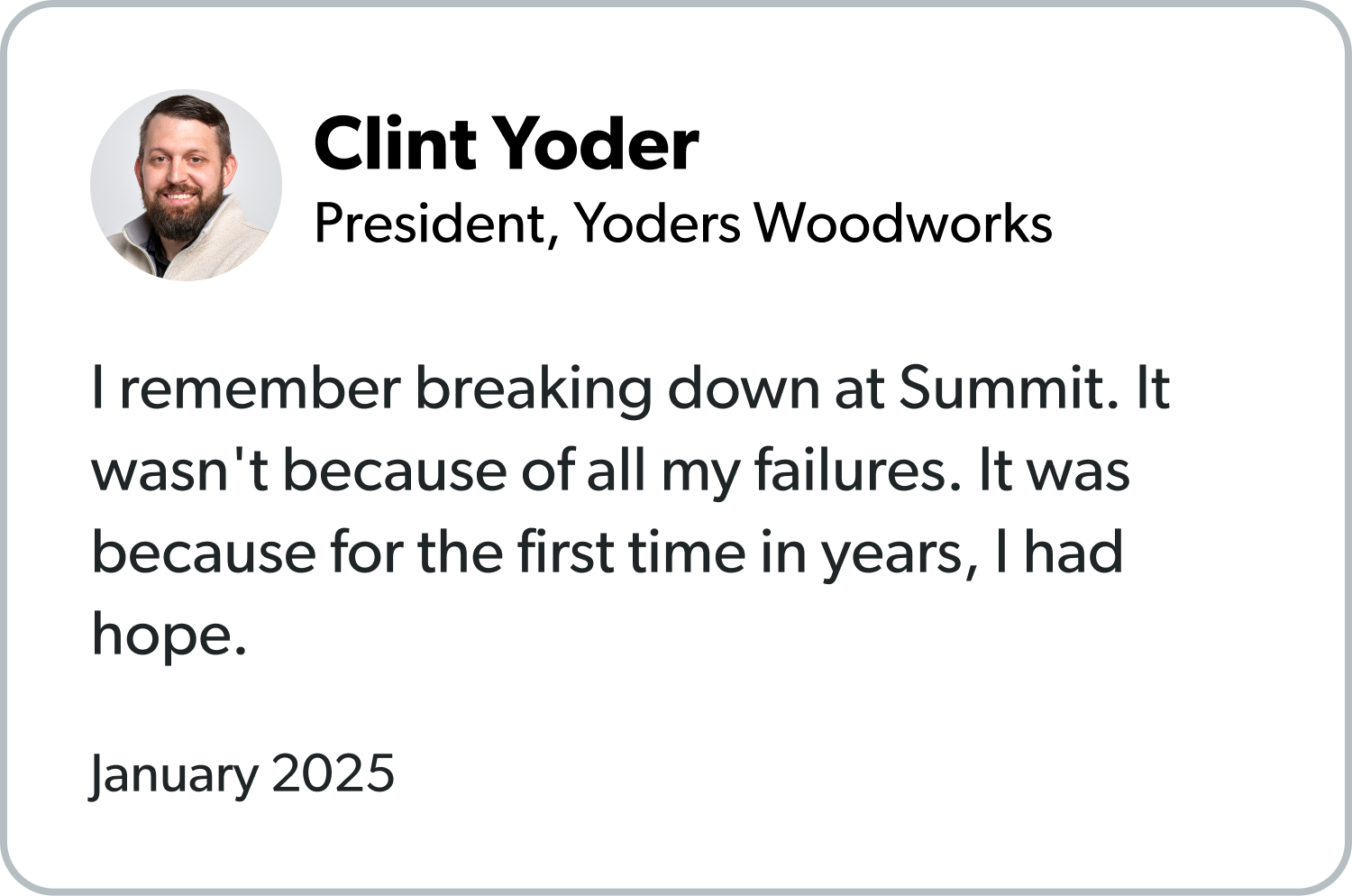 Mark Haney Founder and CEO, VEEO, LLC. I knew it would be good. I listen to Dave [Ramsey] a lot. But the experience was well beyond what I anticipated. April 2024