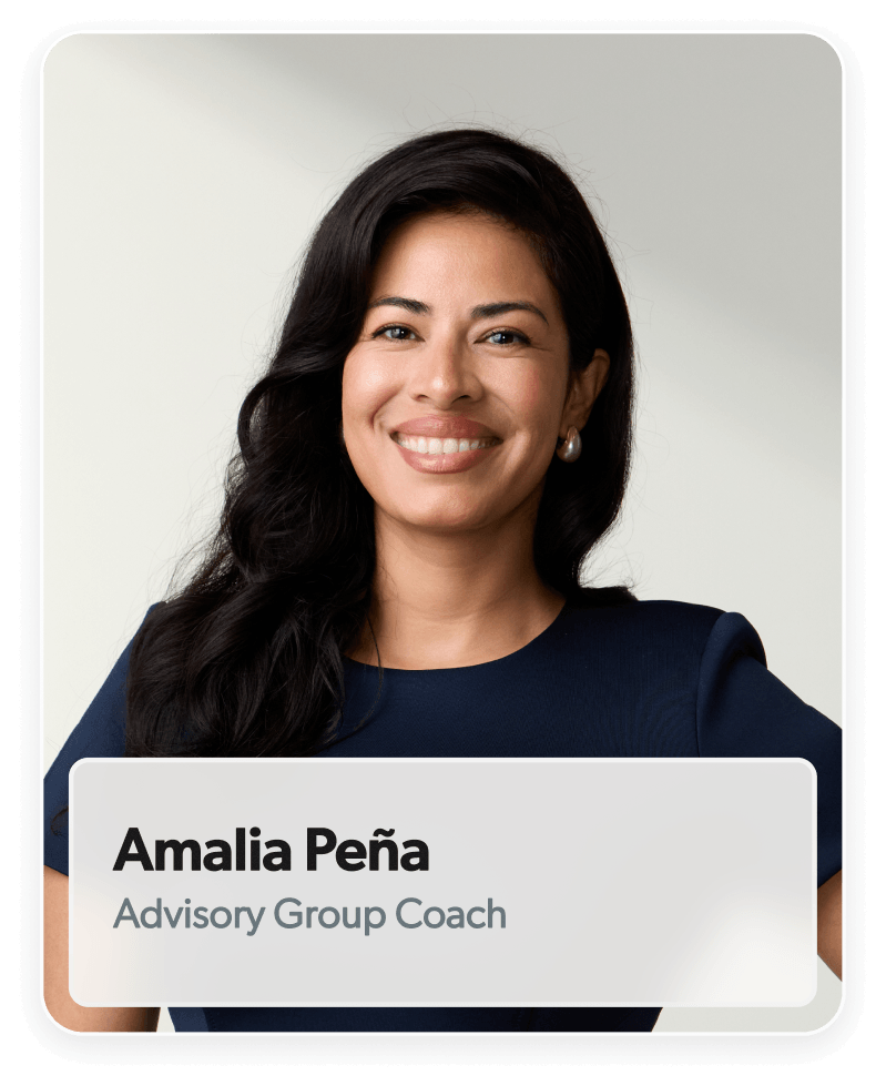Amalia Peña, Advisory Group Coach