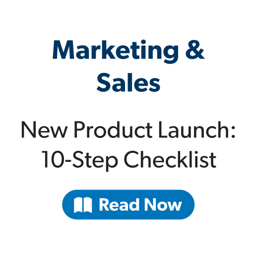 Marketing & Sales, New Product Launch: 10-Step Checklist, Read Now