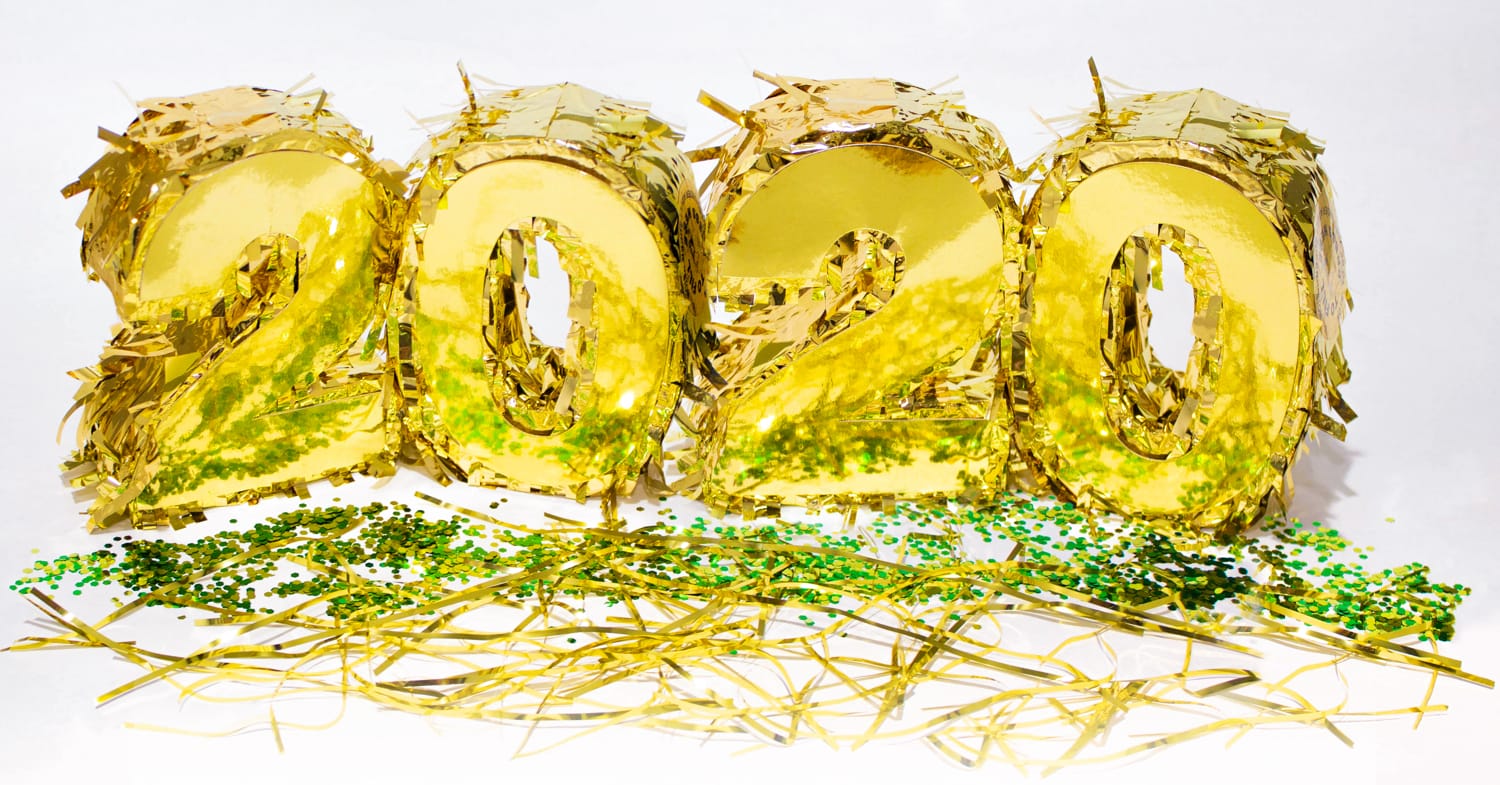 How to Set and Reach Your Financial Goals Gold 2020 with green confetti.