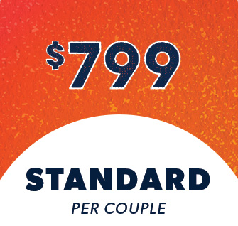 Early Bird Price: $699 (Per Couple), Standard Tier