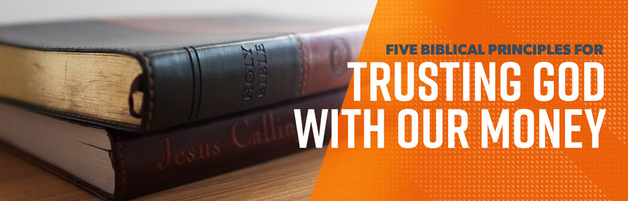 A picture of a Bible on a desk.