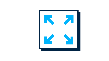 arrows pointing to four edges of square icon