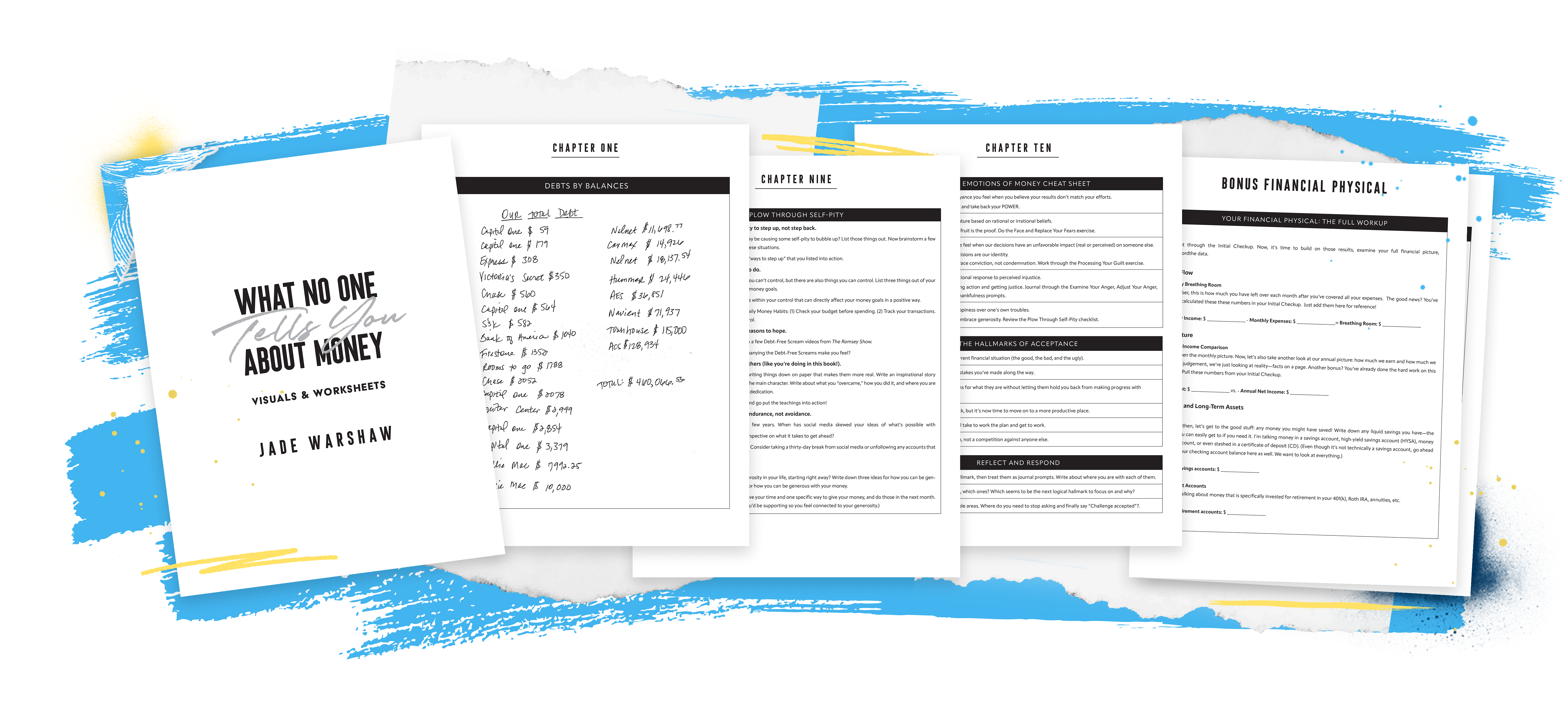 Jade Warshaw money book visuals and worksheets PDF download