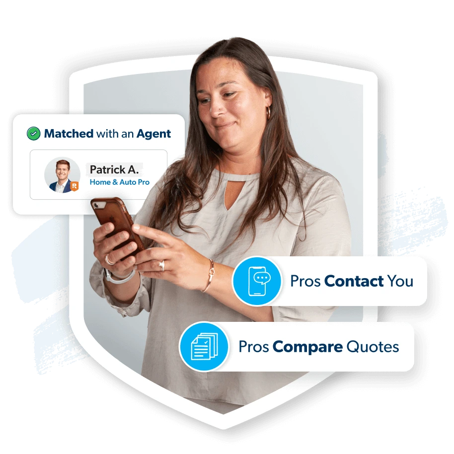 Girl holding a phone saying she connected with a pro