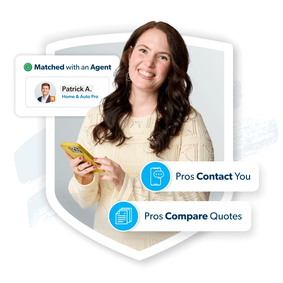 Girl holding a phone saying she connected with a pro