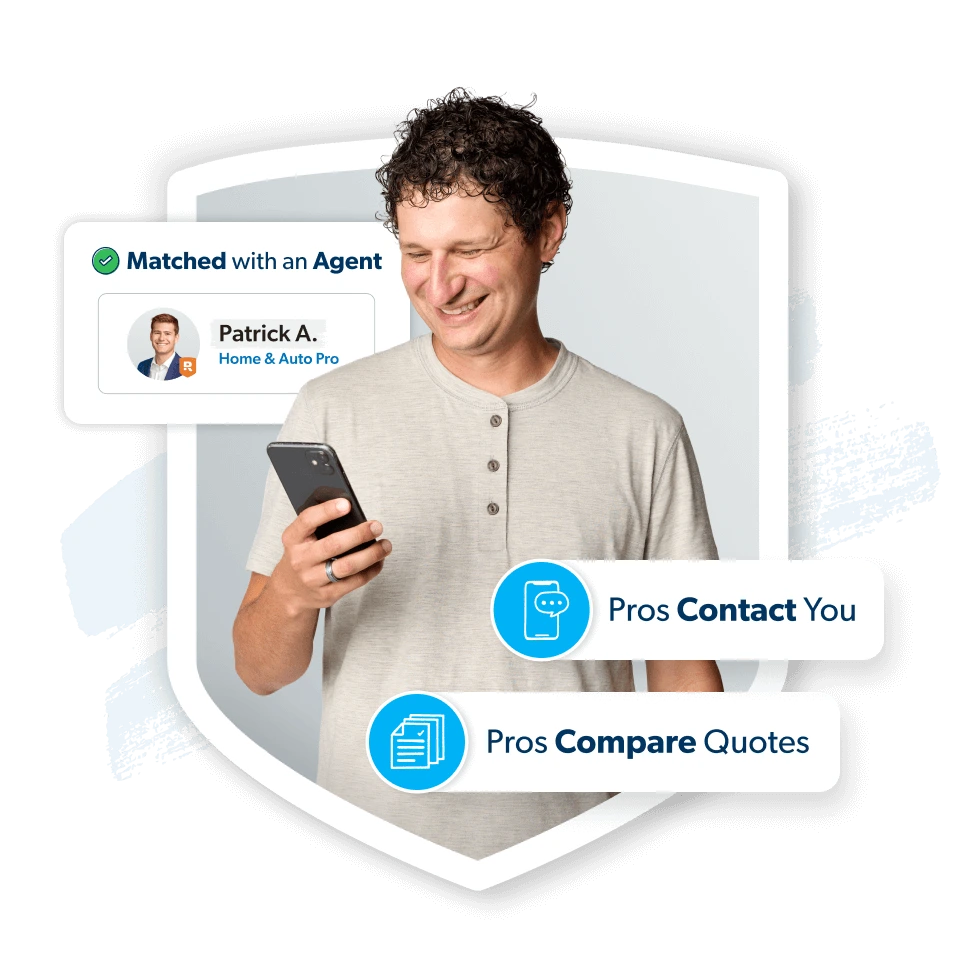 Man holding a phone saying she connected with a pro