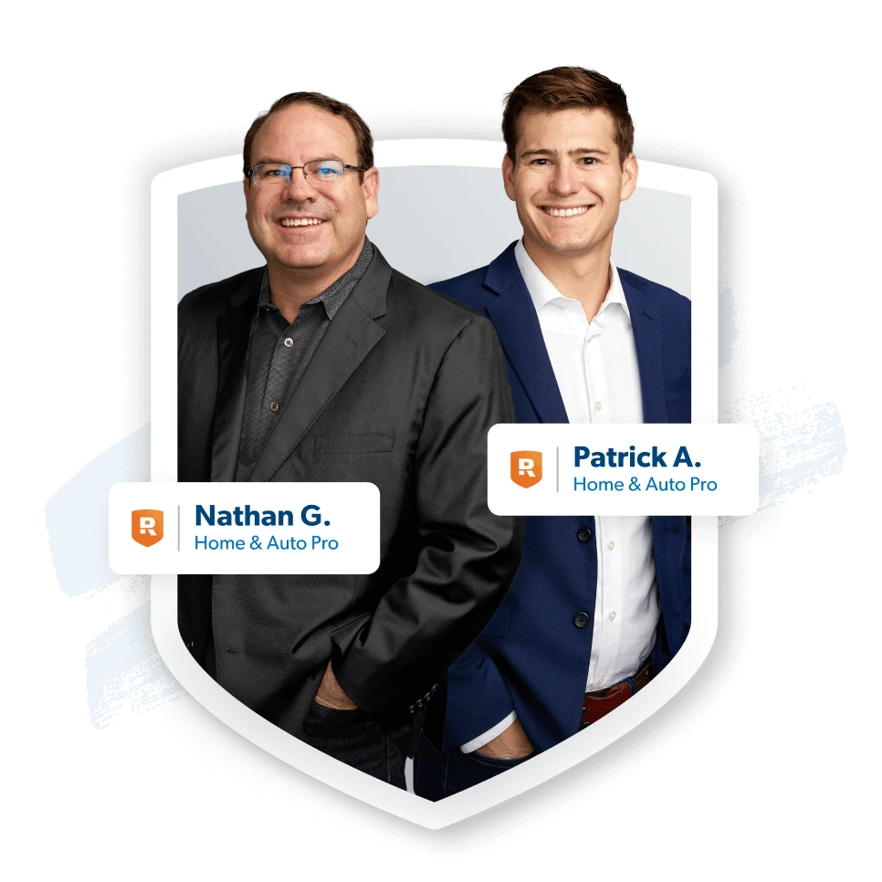 Nathan and Patrick, RamesyTrusted Pros, back to back smiling