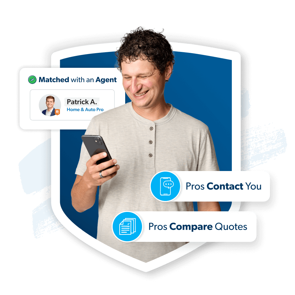 Man holding a phone saying she connected with a pro
