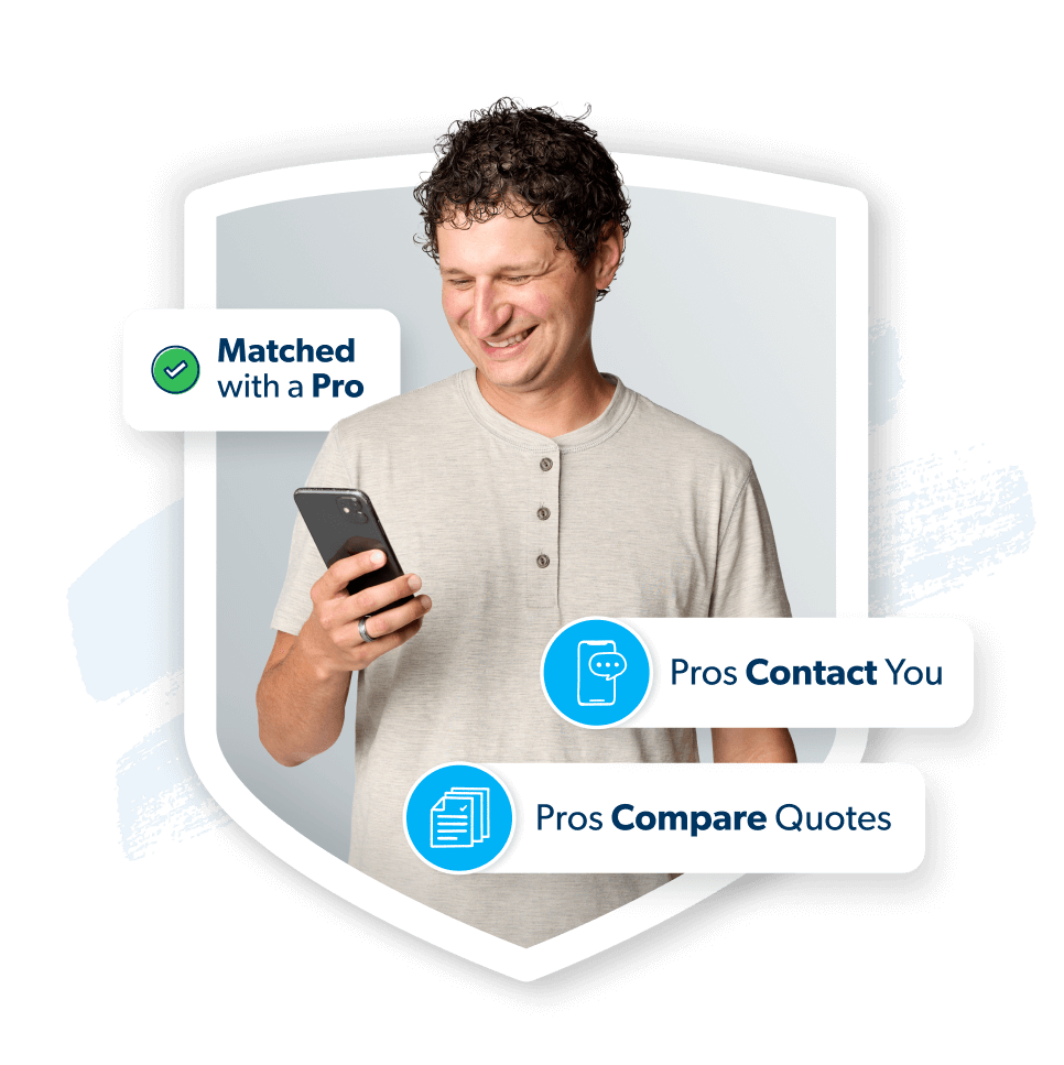 Man holding a phone saying he connected with a pro
