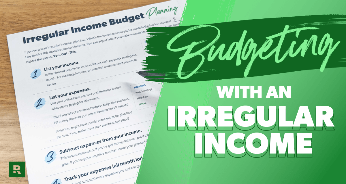 Budgeting with an irregular income