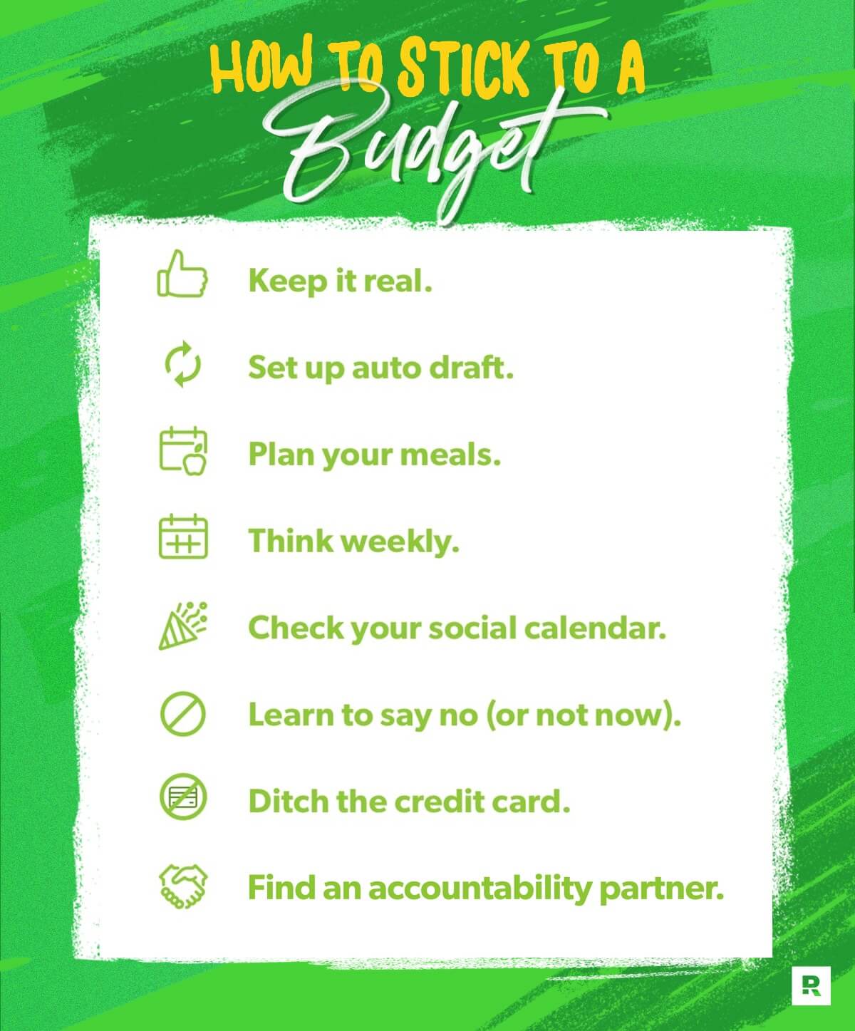 how to stick to a budget