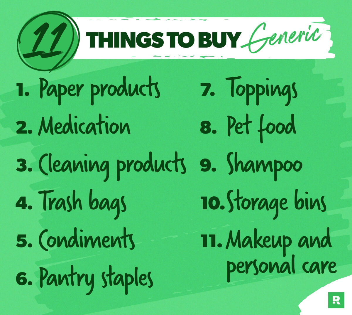 11 things to buy generic