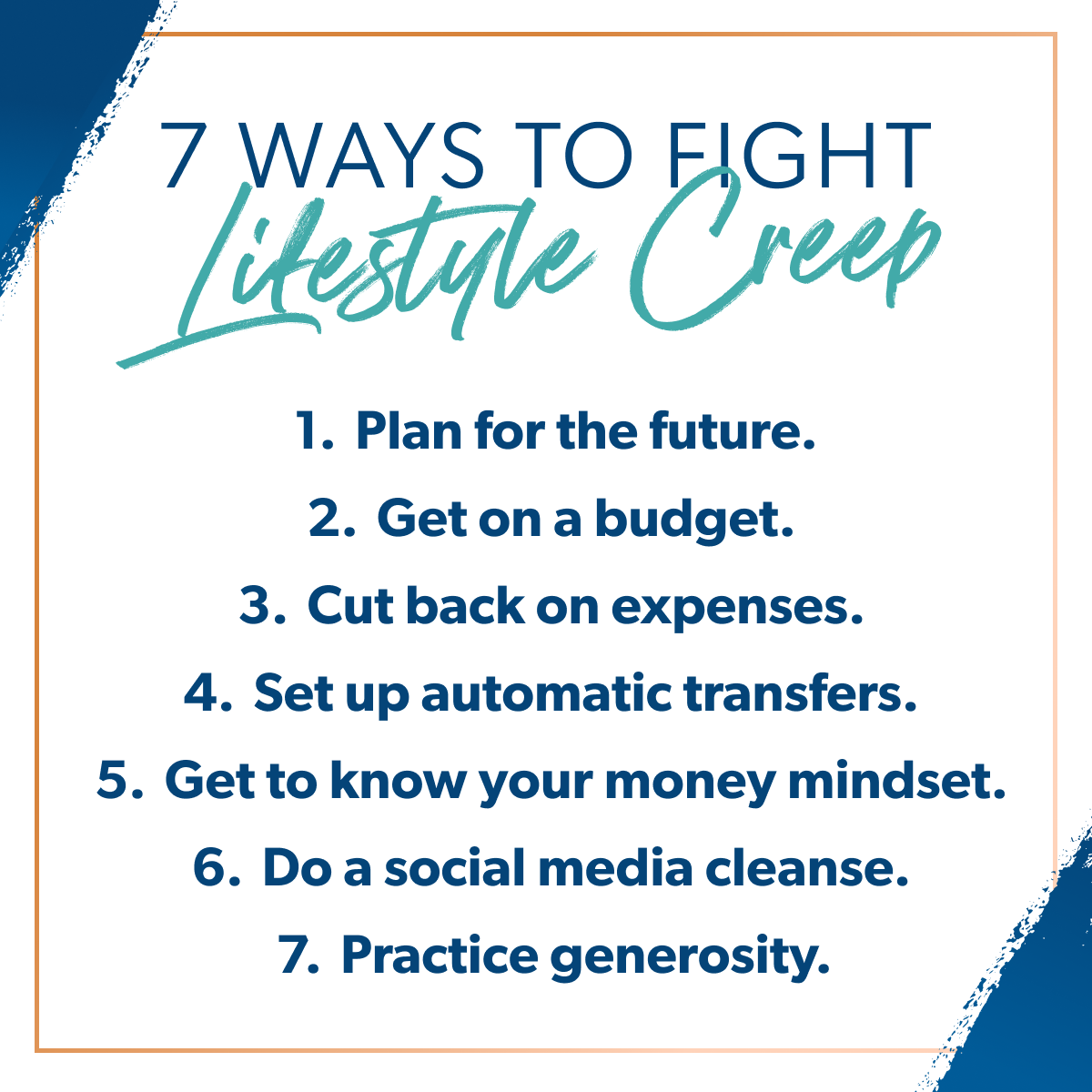 7 ways to fight lifestyle creep