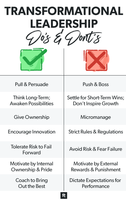 transformational leadership do's and dont's