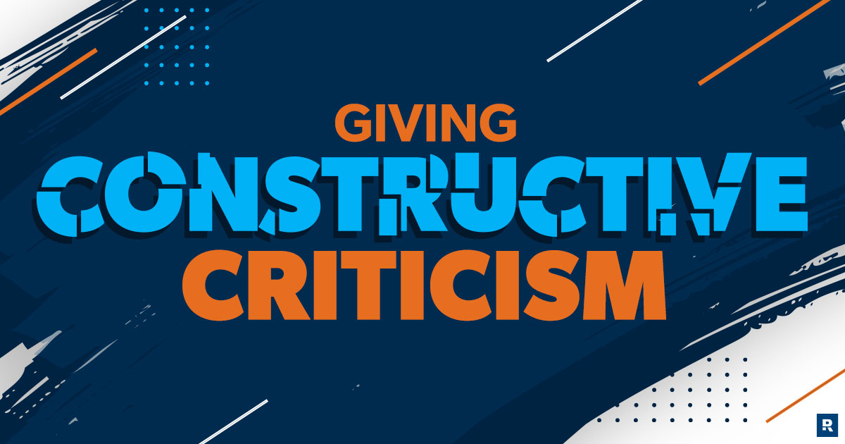 giving constructive criticism
