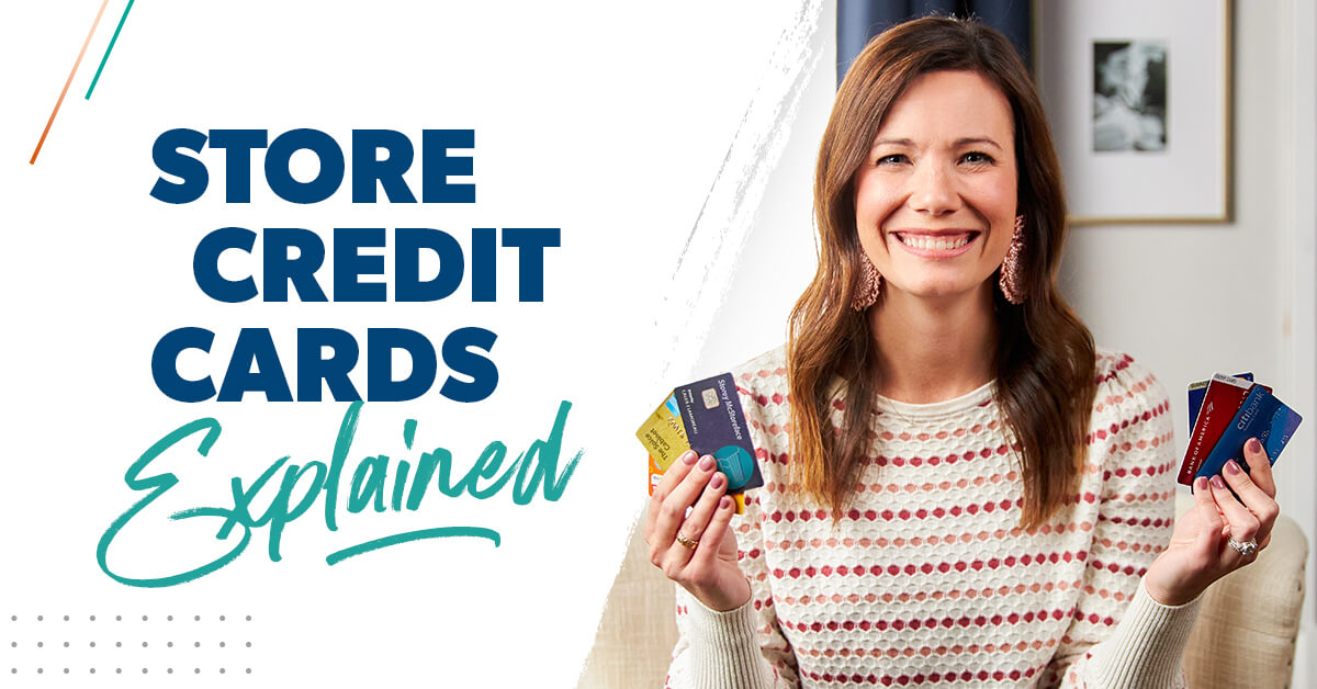 Rachel Cruze holding store credit cards