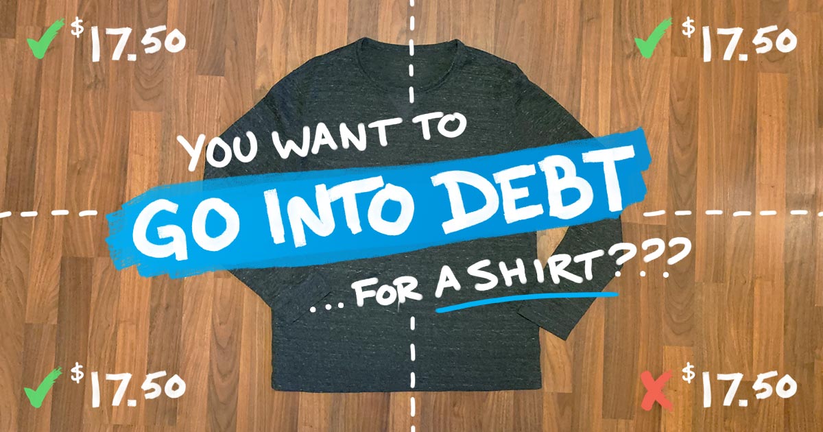 Going into debt for a shirt by using a digital installment plan