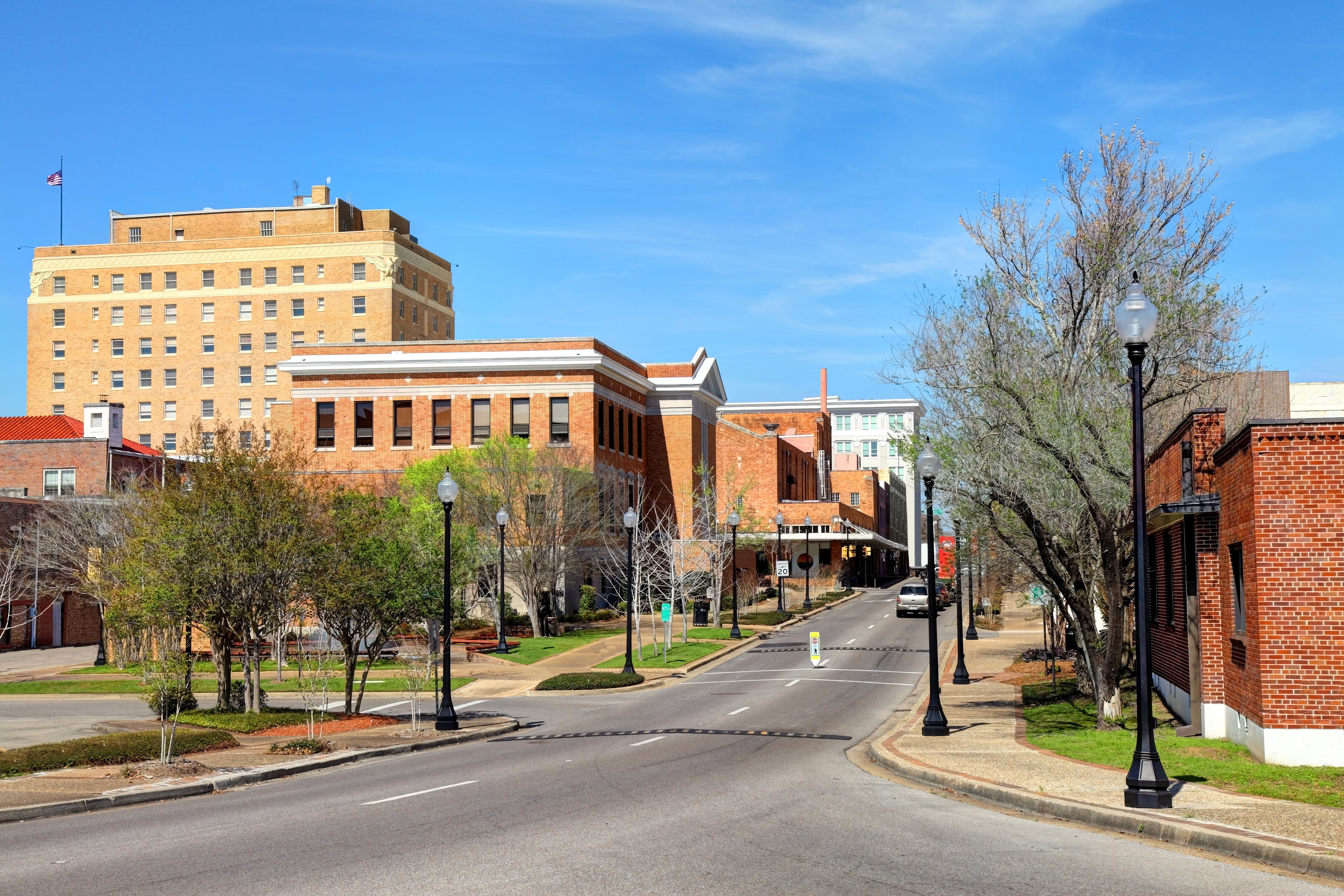 Photo of downtown Hattiesburg, Mississippi.