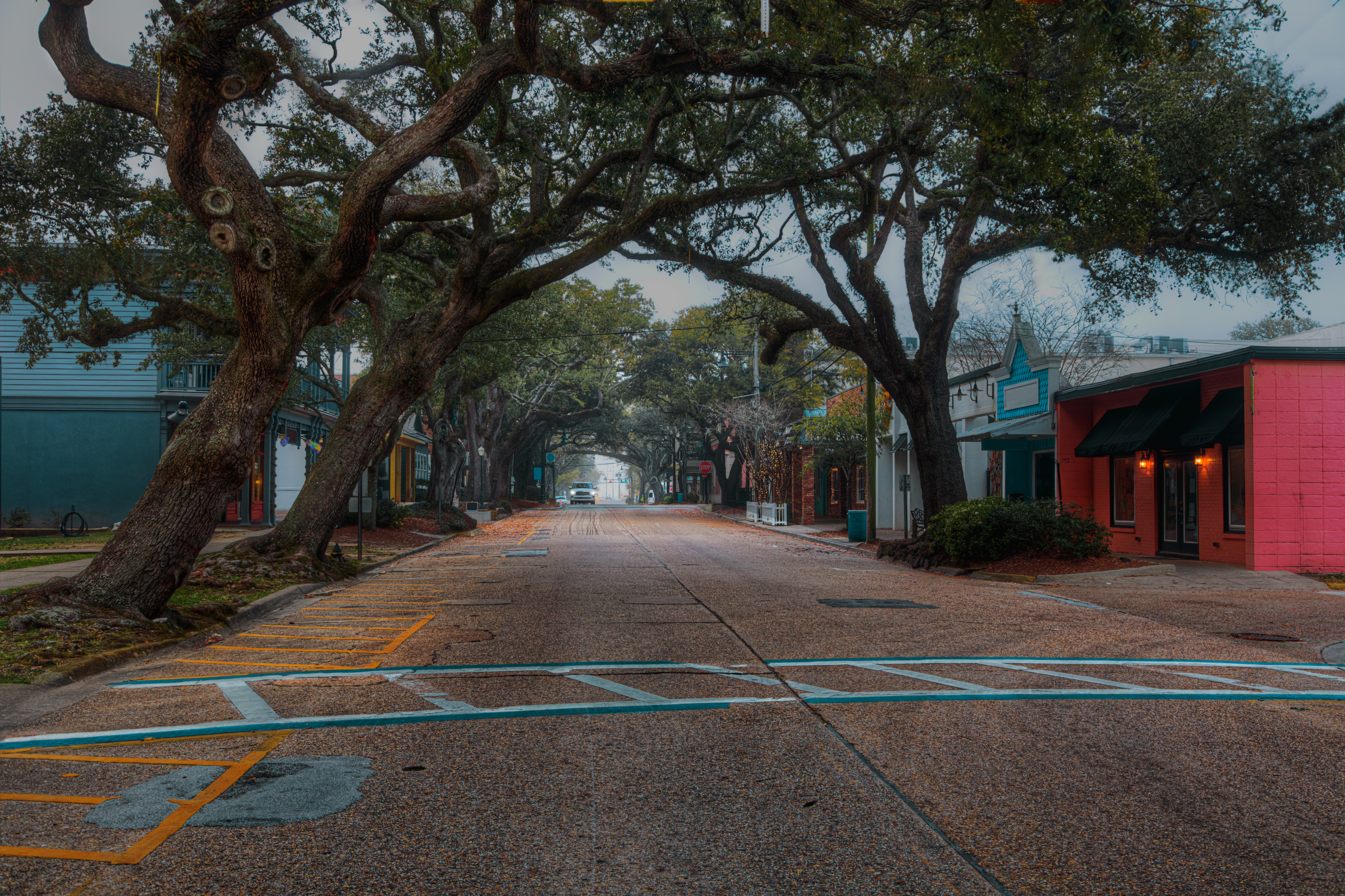 Photo of downtown Ocean Springs, Mississippi.