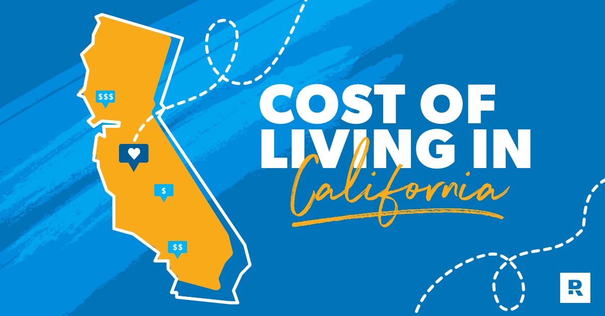 Cost of living in California graphic. 